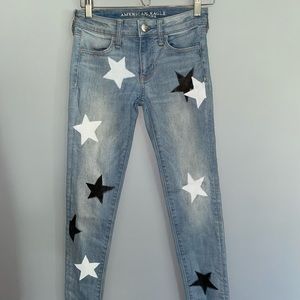 up-cycled: american eagle light wash skinny jeans